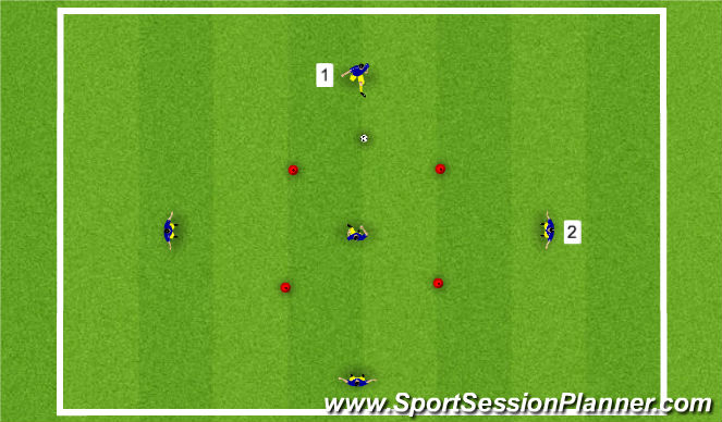 Football/Soccer Session Plan Drill (Colour): Passing / Receiving