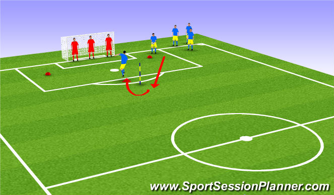 Football/Soccer Session Plan Drill (Colour): Attacking Heading Fun Session