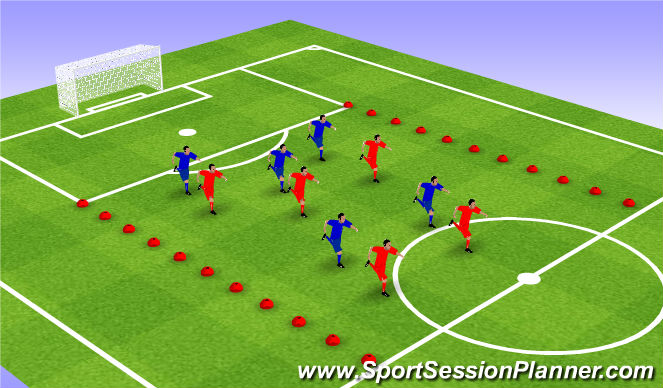 Football/Soccer Session Plan Drill (Colour): Warm up 1