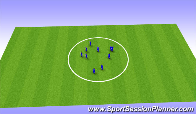 Football/Soccer Session Plan Drill (Colour): warm-up