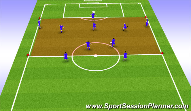 Football/Soccer Session Plan Drill (Colour): 11v11 (final 3rd