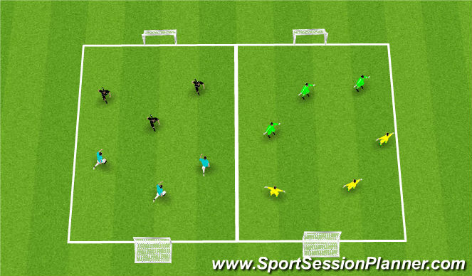 Football/Soccer Session Plan Drill (Colour): World Cup
