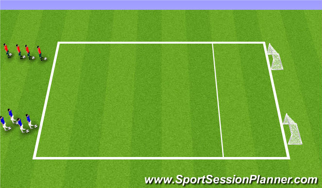 Football/Soccer Session Plan Drill (Colour): 1v1 Essential game 1