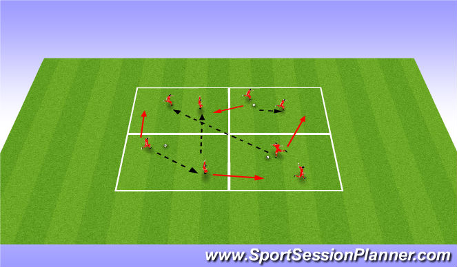 Football/Soccer Session Plan Drill (Colour): warm up