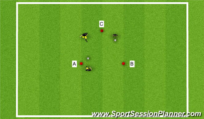 Football/Soccer Session Plan Drill (Colour): Quick Feet Warm-up