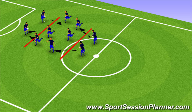 Football/Soccer Session Plan Drill (Colour): Screen 1 Gazza Support System