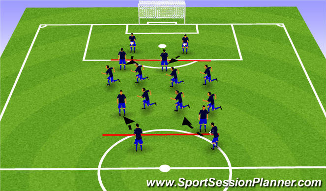 Football/Soccer Session Plan Drill (Colour): Screen 2 Gazza Support system (Supporter)