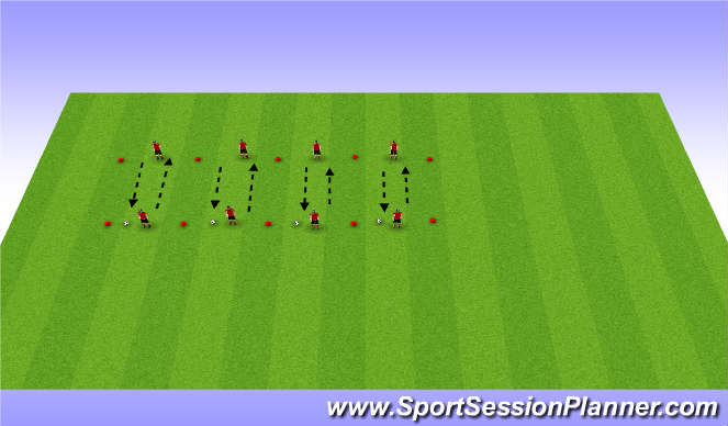 Football/Soccer Session Plan Drill (Colour): Technical Warm Up