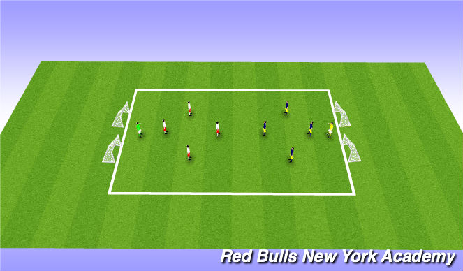 Football/Soccer Session Plan Drill (Colour): Conditioned Game