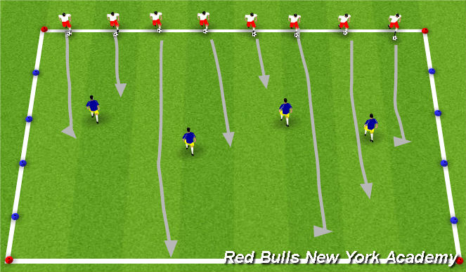 Football/Soccer Session Plan Drill (Colour): Warm up