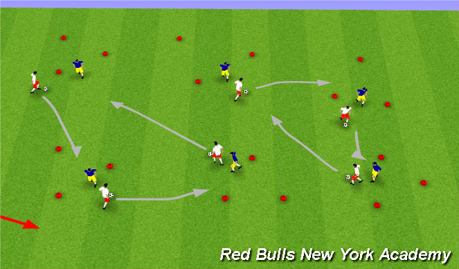 Football/Soccer Session Plan Drill (Colour): Maine Theme 2