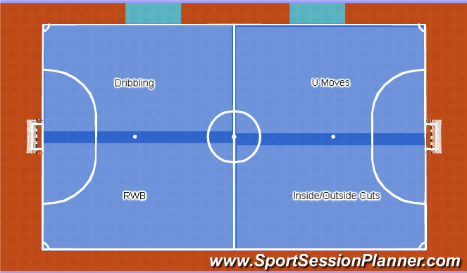 Futsal Session Plan Drill (Colour): Revision