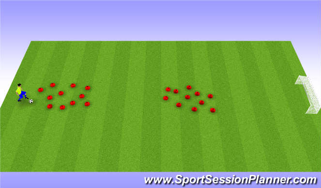 Football/Soccer Session Plan Drill (Colour): Cone Jungle