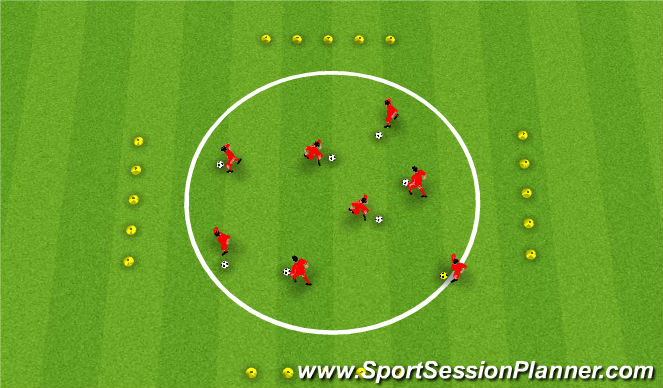 Football/Soccer Session Plan Drill (Colour): Warm-up