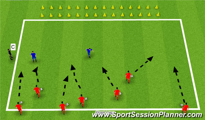 Football/Soccer Session Plan Drill (Colour): Treasure Collection