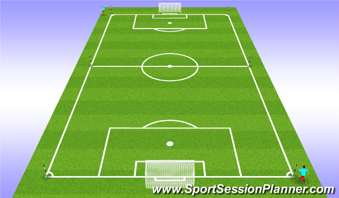 Football/Soccer Session Plan Drill (Colour): Pyramid Runs