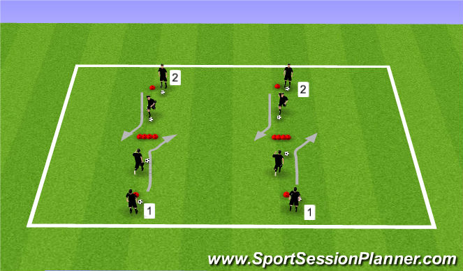 Football/Soccer Session Plan Drill (Colour): WU: Technical Practice