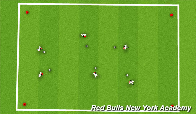 Football/Soccer Session Plan Drill (Colour): Warm up