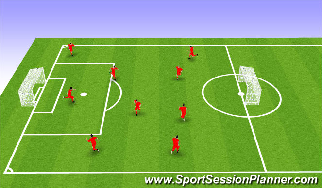 Football/Soccer Session Plan Drill (Colour): Warm Up