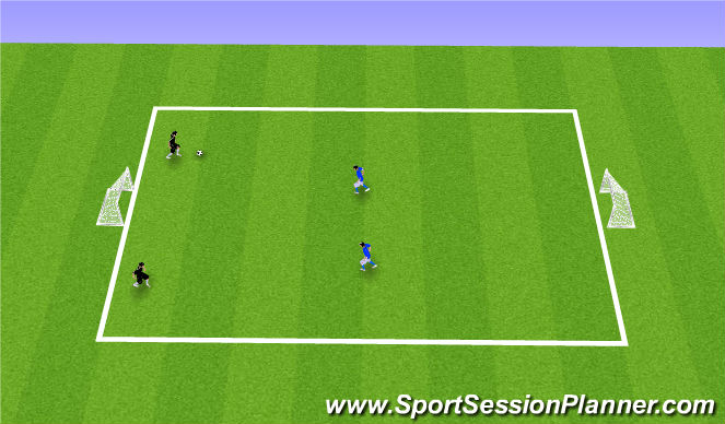 Football/Soccer Session Plan Drill (Colour): 3. 2v2 Flying Changes