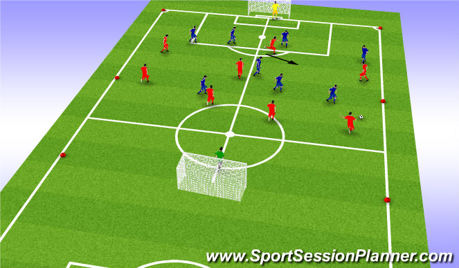 Football/Soccer Session Plan Drill (Colour): SSG