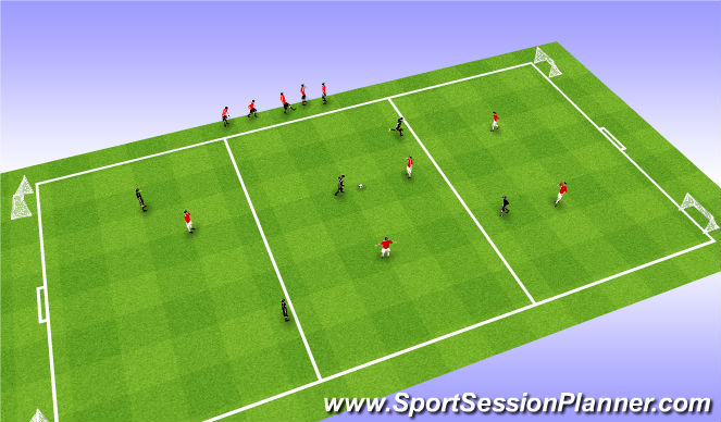 Football/Soccer Session Plan Drill (Colour): 5 v 5 Dribbling