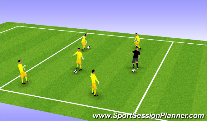 Football/Soccer Session Plan Drill (Colour): GK Pass & Move