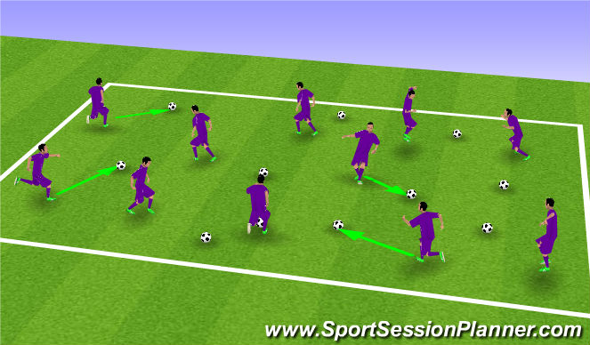 Football/Soccer Session Plan Drill (Colour): Warm Up