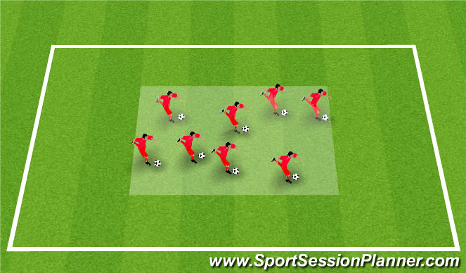 Football/Soccer Session Plan Drill (Colour): Ball Mastery