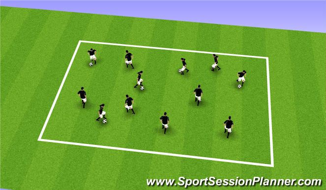 Football/Soccer Session Plan Drill (Colour): Warm Up