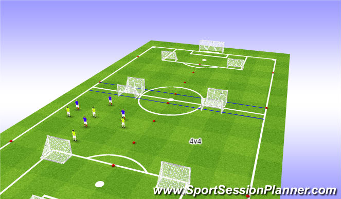 Football/Soccer Session Plan Drill (Colour): SSG 18