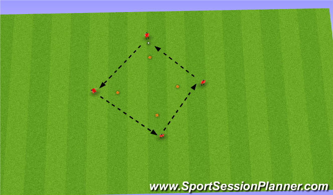 Football/Soccer Session Plan Drill (Colour): Diamond Passing