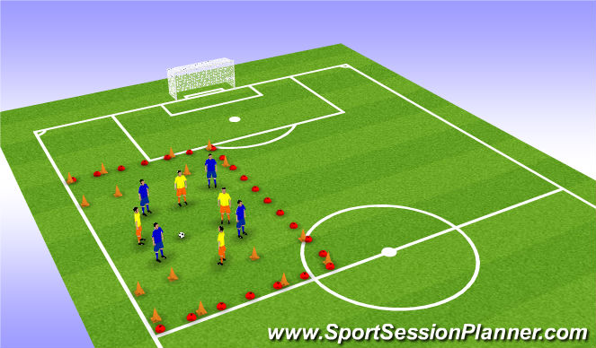 Football/Soccer Session Plan Drill (Colour): Drill 1