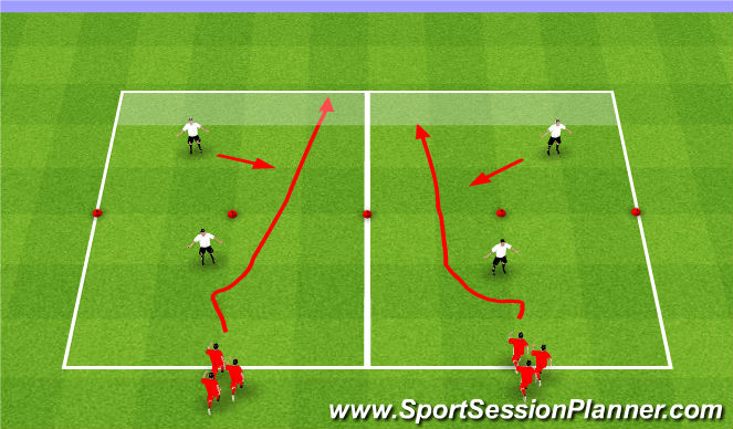 Football/Soccer Session Plan Drill (Colour): Warm Up