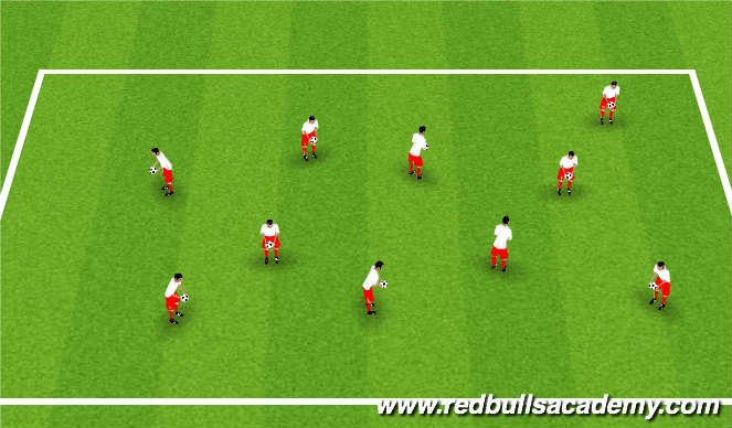 Football/Soccer Session Plan Drill (Colour): Juggling