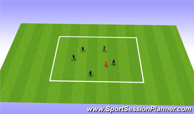 Football/Soccer Session Plan Drill (Colour): King of the Ring