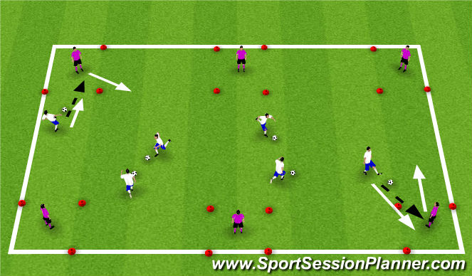 Football/Soccer Session Plan Drill (Colour): Find a Friend