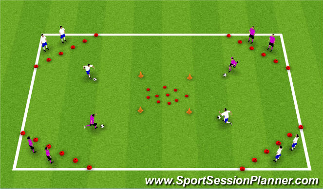 Football/Soccer Session Plan Drill (Colour): Treasure Island