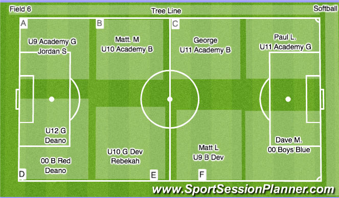 Football/Soccer Session Plan Drill (Colour): Field 6