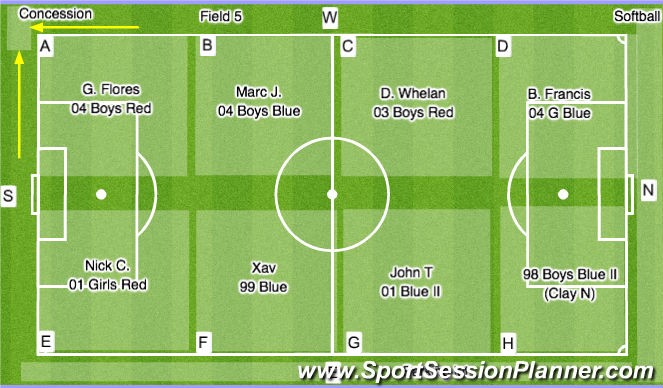 Football/Soccer Session Plan Drill (Colour): Field 5