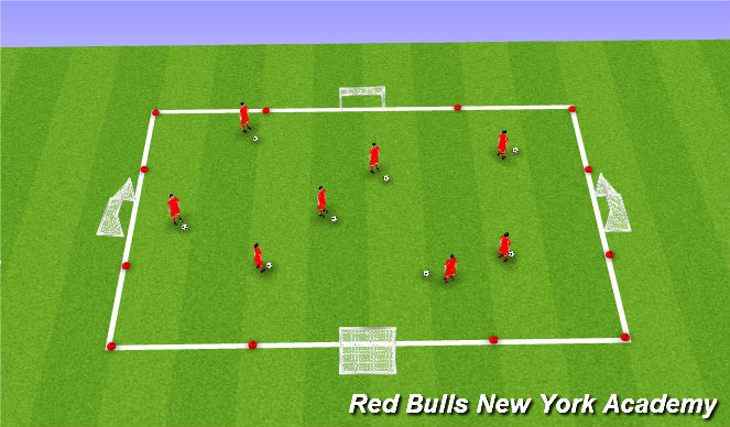 Football/Soccer Session Plan Drill (Colour): Warm up