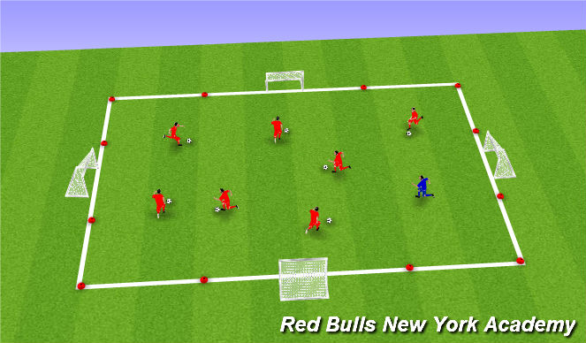 Football/Soccer Session Plan Drill (Colour): Freeze Tag