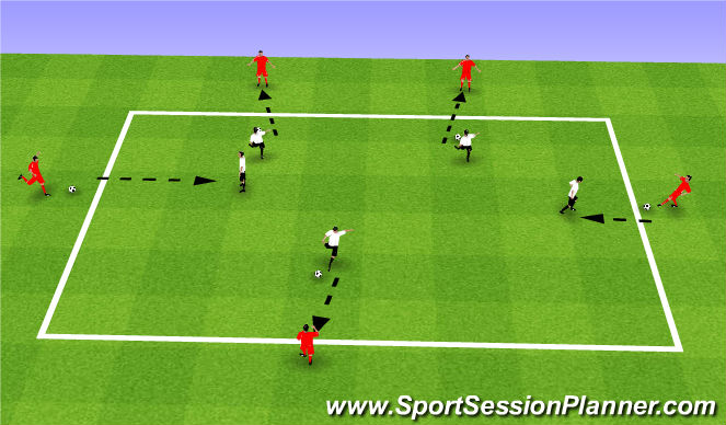 Football/Soccer Session Plan Drill (Colour): Magic Square