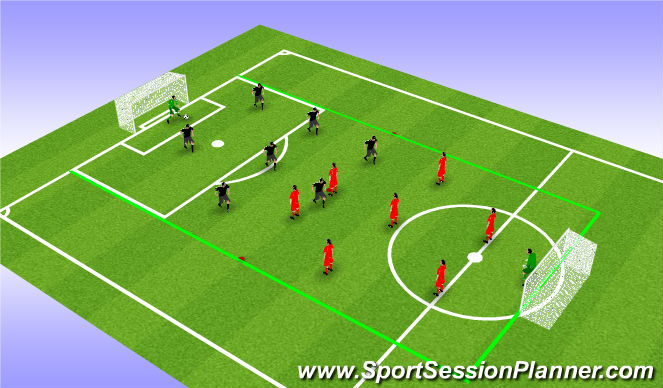 Football/Soccer Session Plan Drill (Colour): Uninterrupted Play