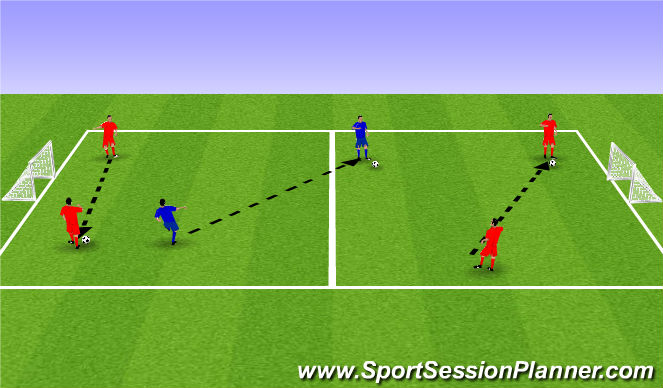 Football/Soccer Session Plan Drill (Colour): Paint the Square