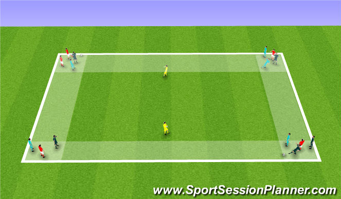 Football/Soccer Session Plan Drill (Colour): Passing and Movement