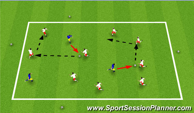 Football/Soccer Session Plan Drill (Colour): Warm-up