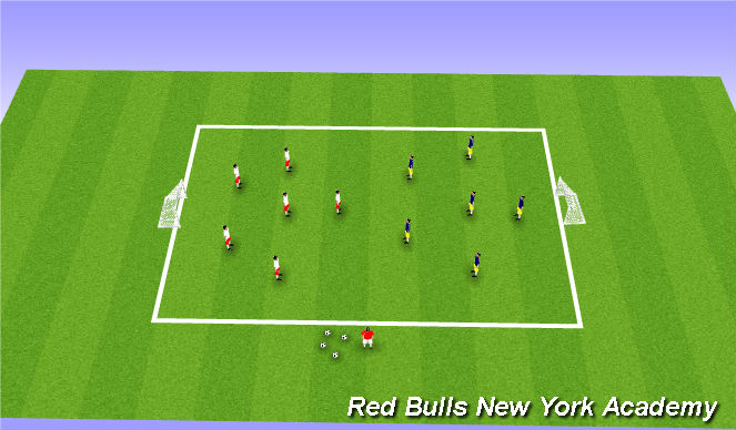 Football/Soccer Session Plan Drill (Colour): Scrimmage