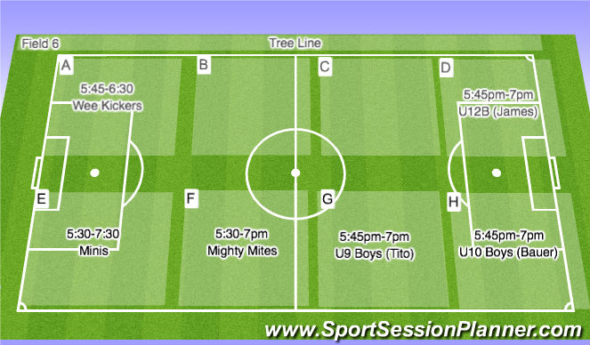Football/Soccer Session Plan Drill (Colour): Field 6