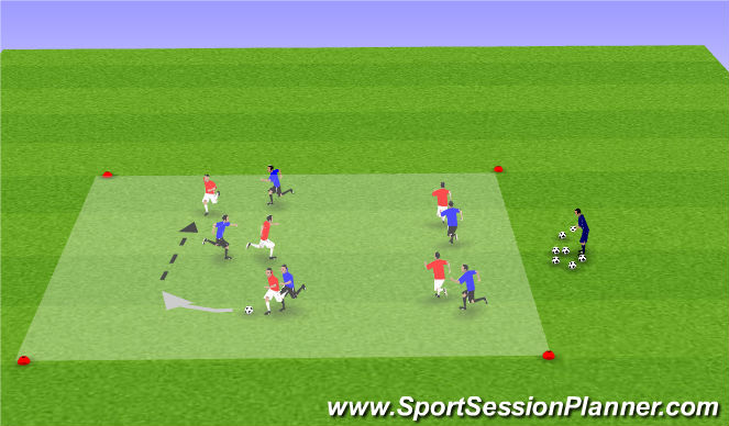 Football/Soccer Session Plan Drill (Colour): Possession Game